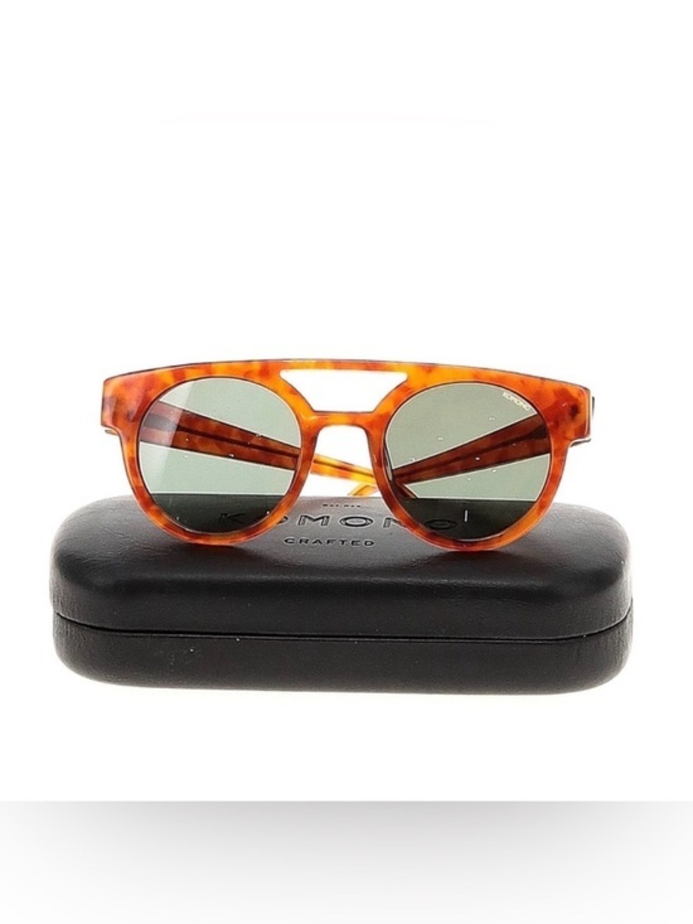 Komono Tortoise Shell Sunglasses with Green Lenses NEW NWT